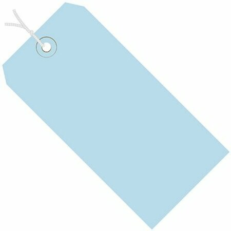 BSC PREFERRED 6 1/4 x 3 1/8'' Light Blue 13 Pt. Shipping Tags - Pre-Strung, 1000PK S-2416LBPS